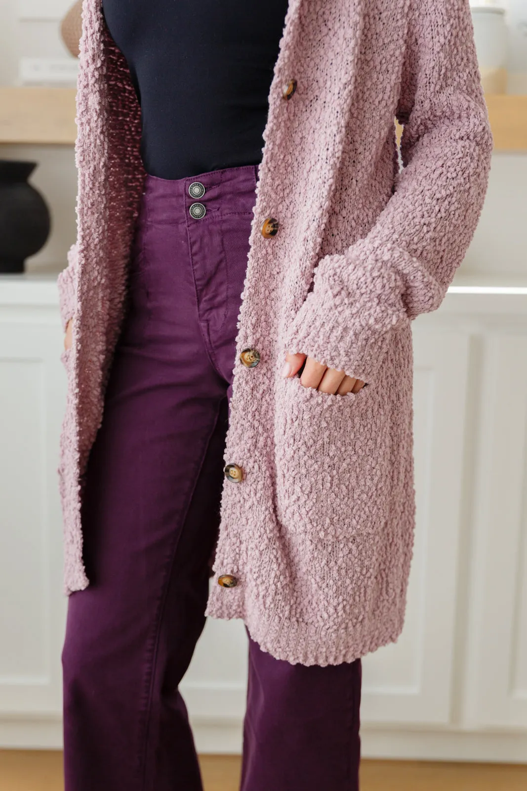 Soft Wisteria Hooded Cardigan - One Eleven North