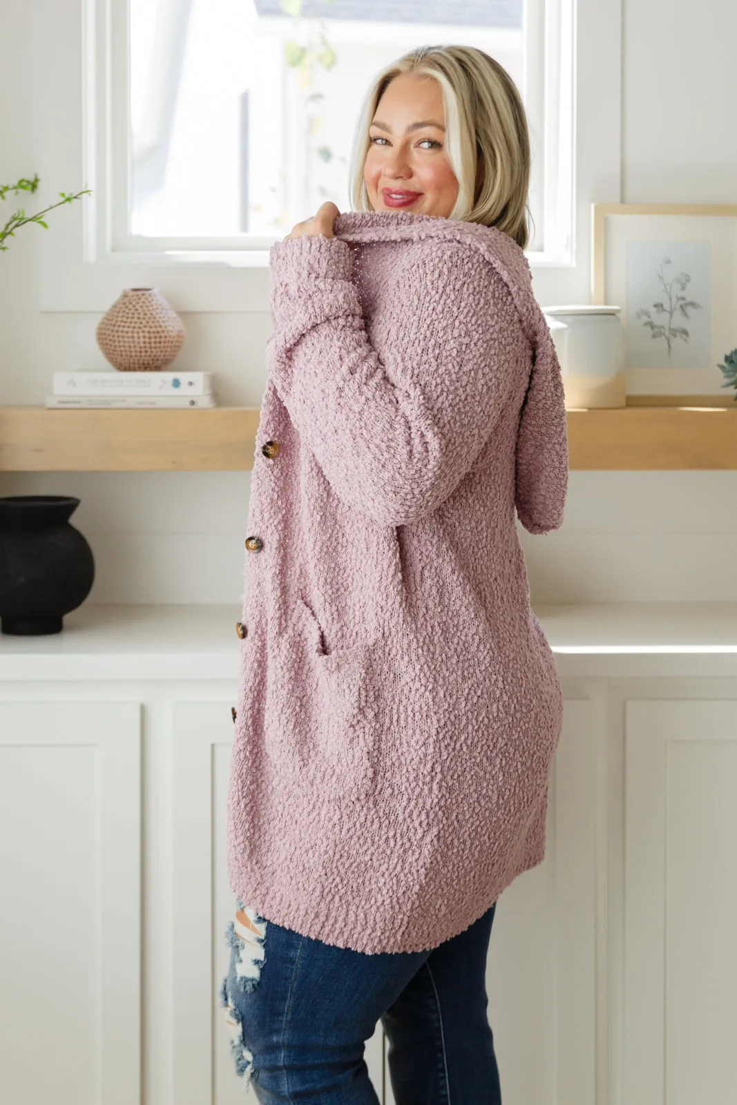 Soft Wisteria Hooded Cardigan - One Eleven North