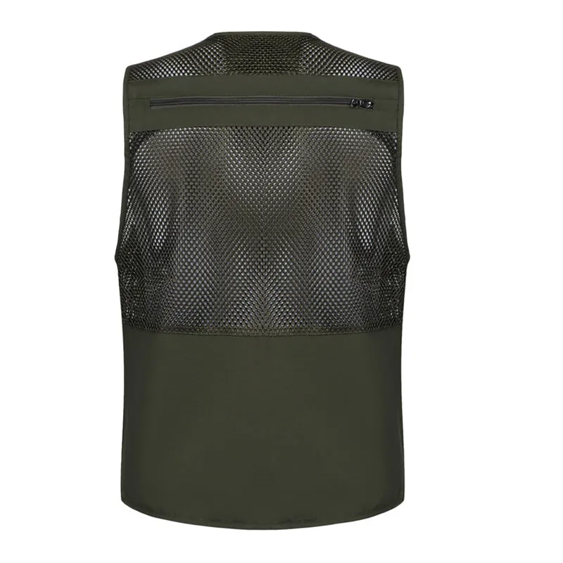 SUMMER MEN'S MULTI POCKET MESH FISHING TOURISM OUTDOOR VEST