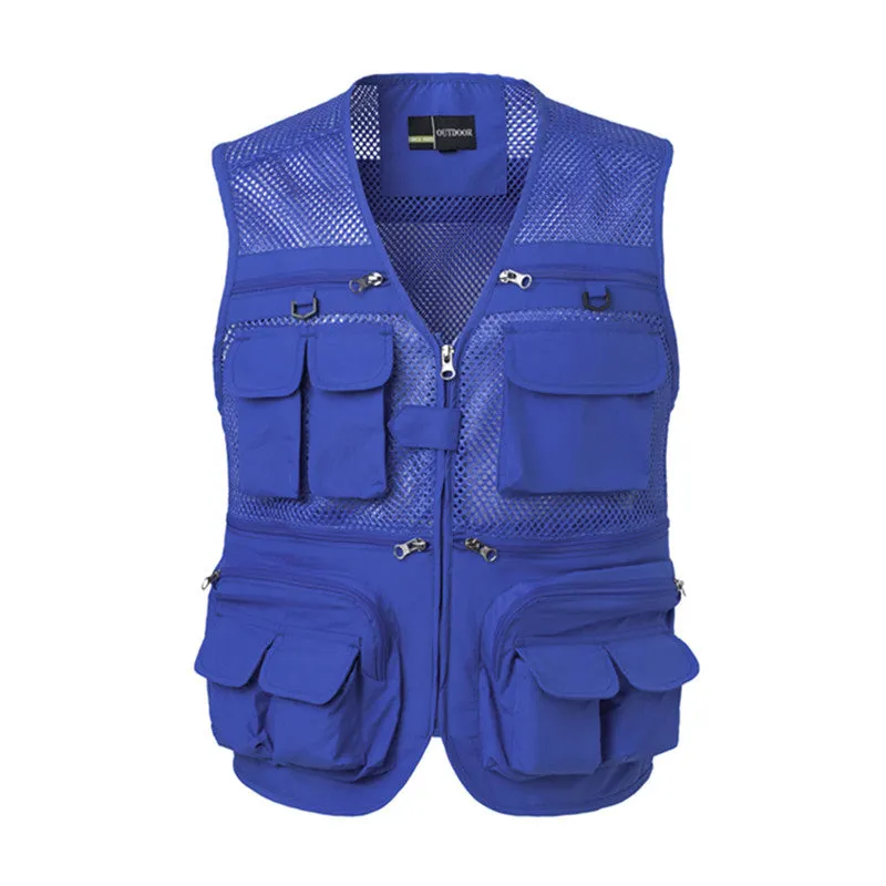 SUMMER MEN'S MULTI POCKET MESH FISHING TOURISM OUTDOOR VEST