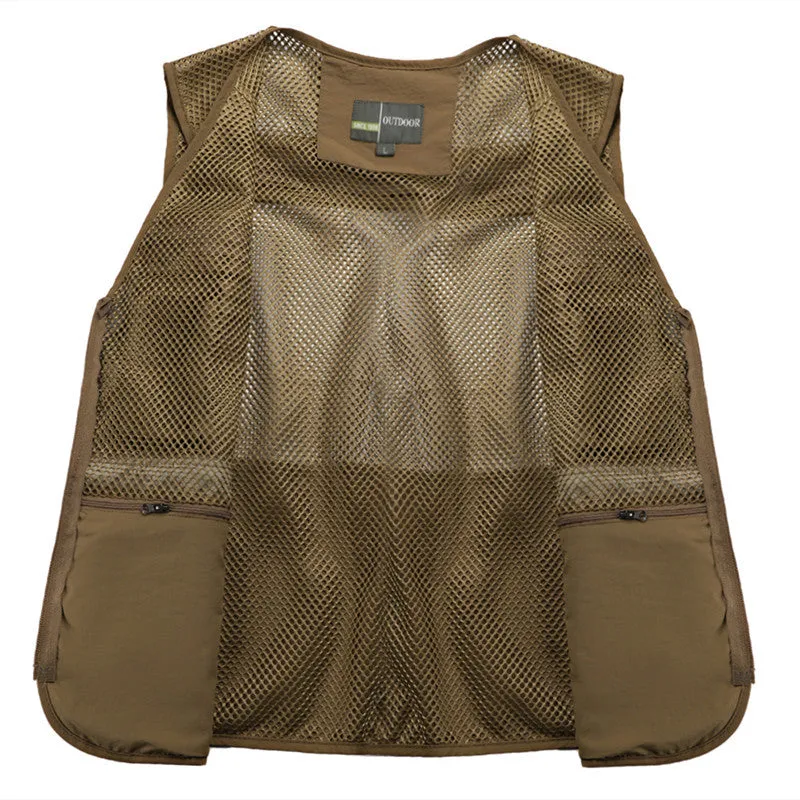 SUMMER MEN'S MULTI POCKET MESH FISHING TOURISM OUTDOOR VEST