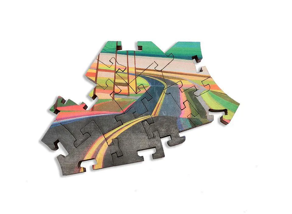 Sunset on Old Montauk Highway Wooden Jigsaw Puzzle