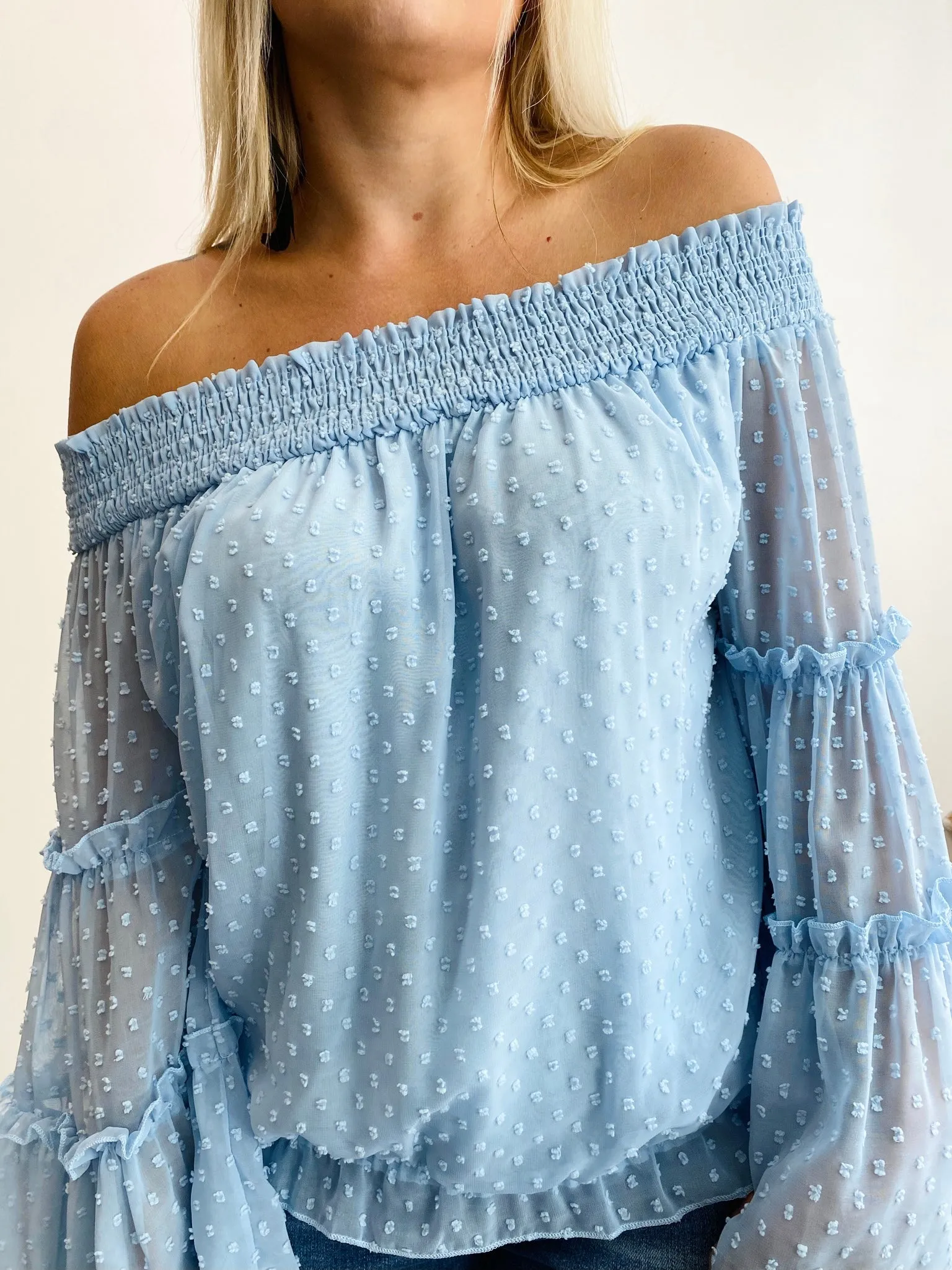 Swiss Off Shoulder Top