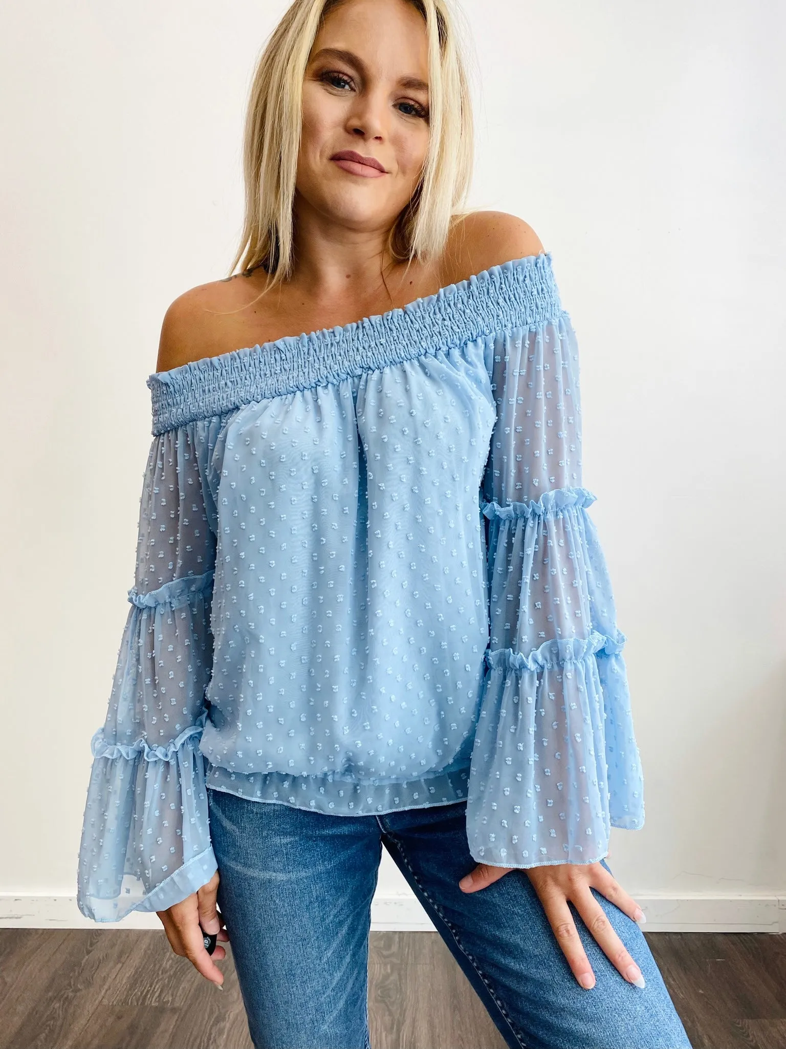 Swiss Off Shoulder Top