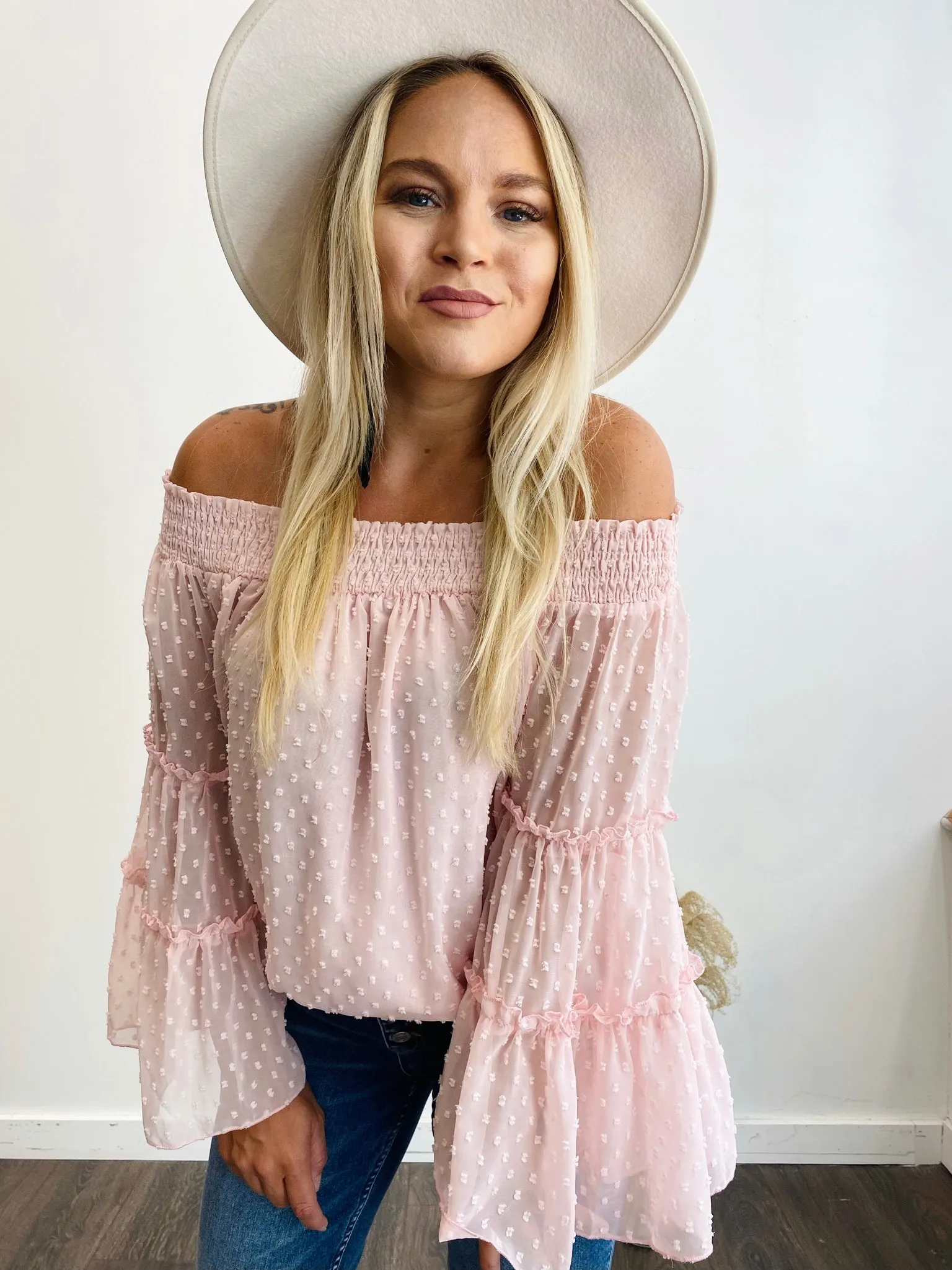 Swiss Off Shoulder Top