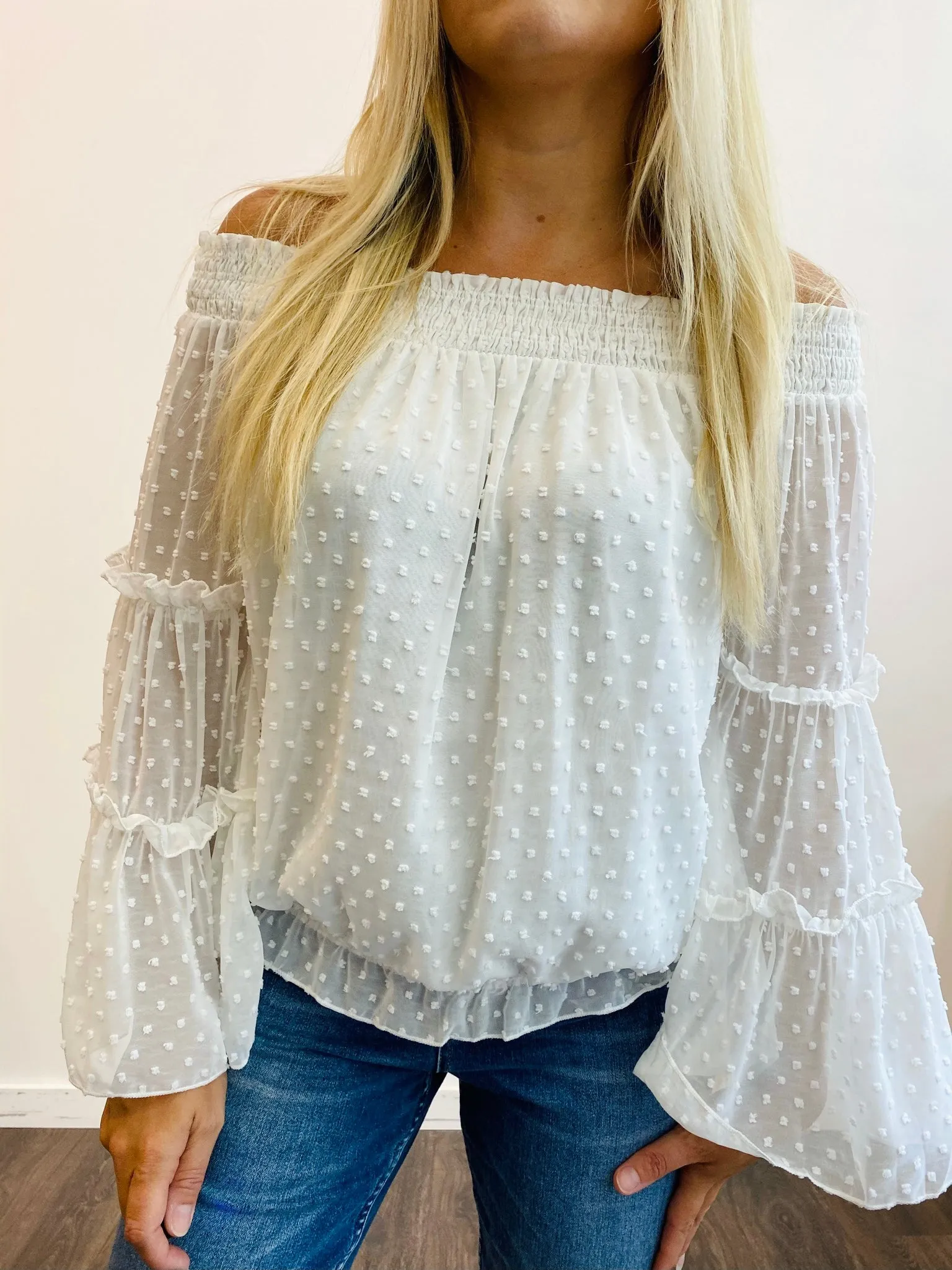 Swiss Off Shoulder Top