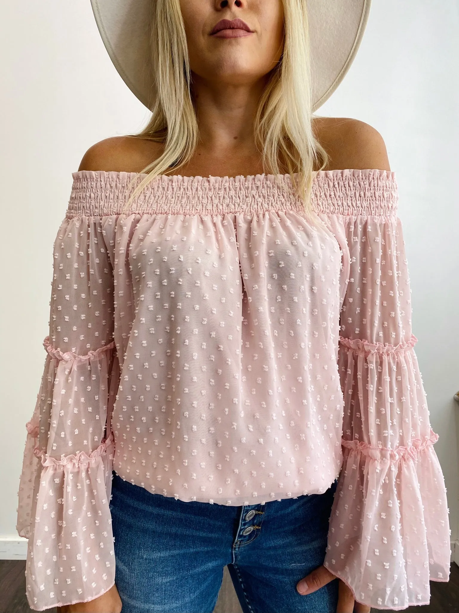 Swiss Off Shoulder Top