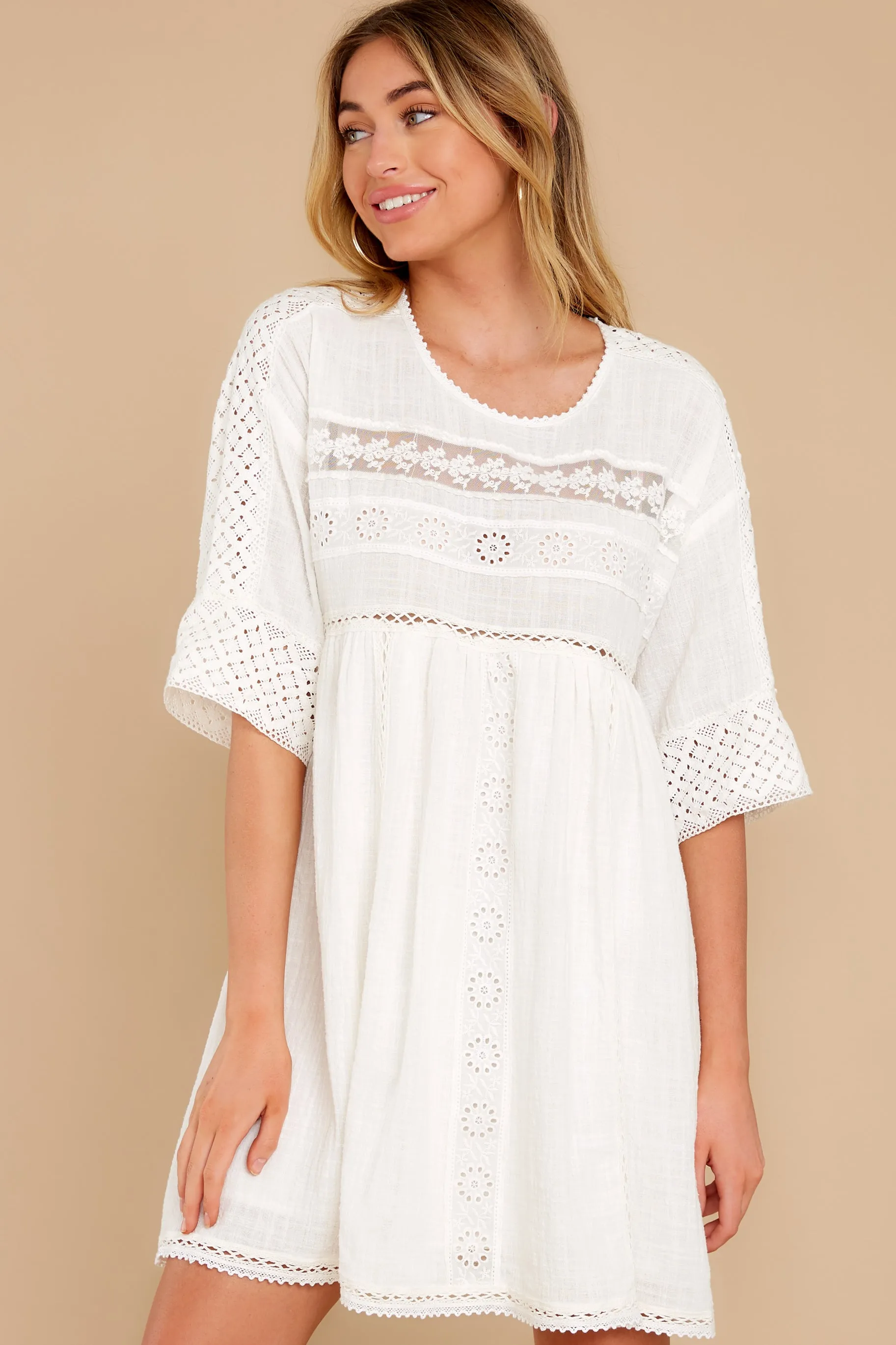 Touched By An Angel White Lace Dress