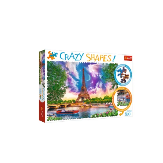 Trefl 600 Piece Puzzle Crazy Shapes Sky over Paris