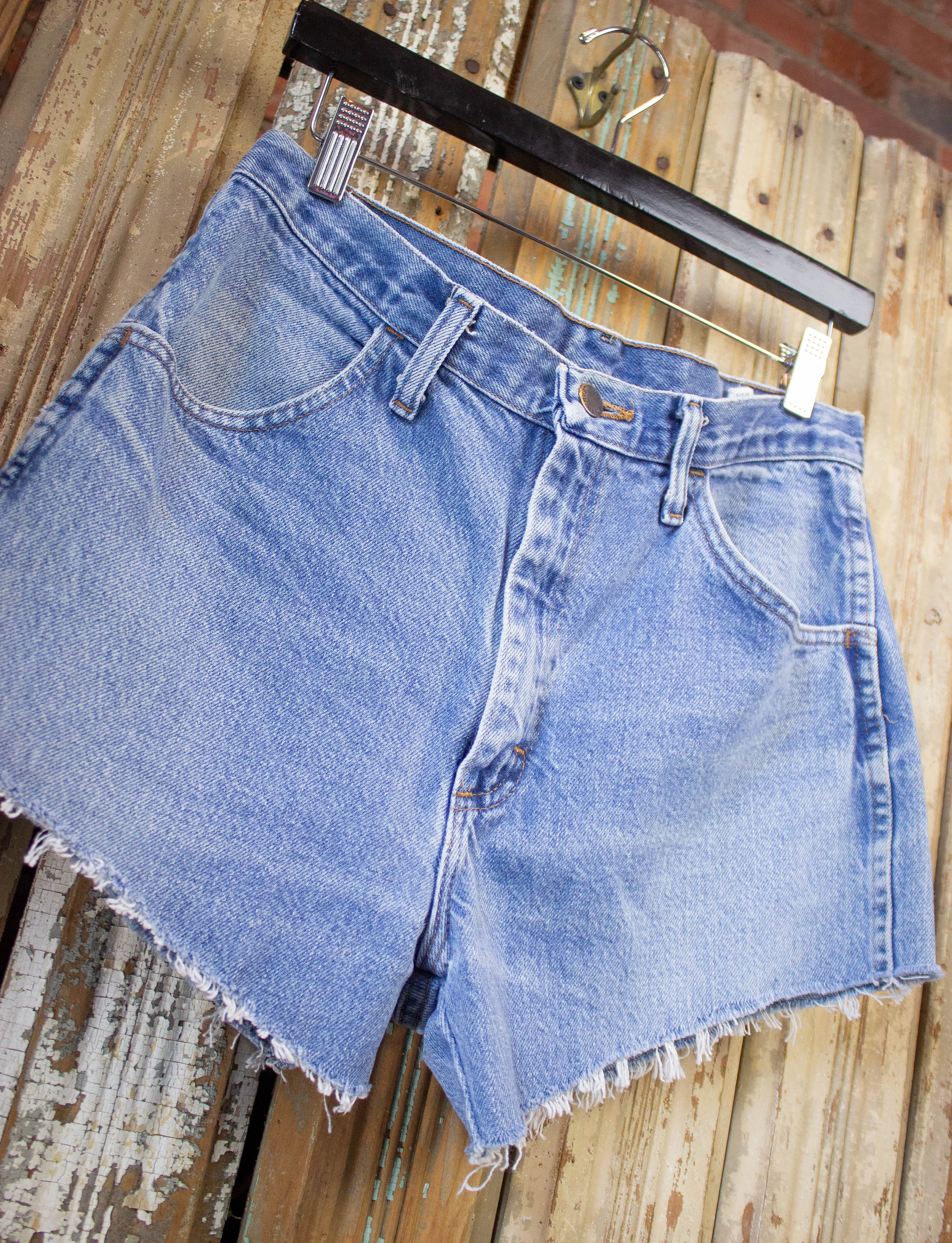 Vintage Rustler 90s Cutoff Denim Shorts Medium Wash 32w