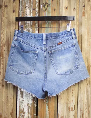 Vintage Rustler 90s Cutoff Denim Shorts Medium Wash 32w