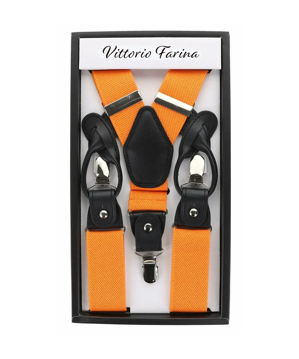 Vittorio Farina Men's Convertible Suspender in Gift Box: 70% Polyester & 30% Elastomer