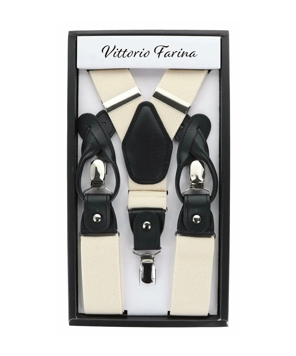 Vittorio Farina Men's Convertible Suspender in Gift Box: 70% Polyester & 30% Elastomer