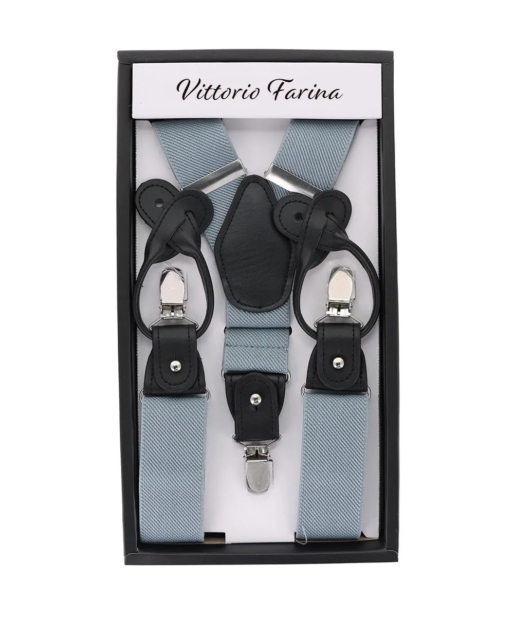 Vittorio Farina Men's Convertible Suspender in Gift Box: 70% Polyester & 30% Elastomer