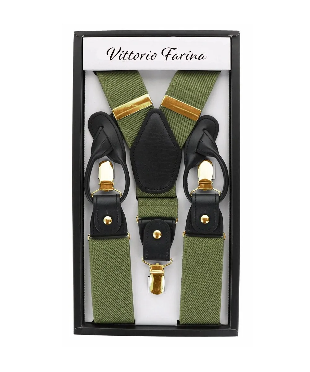 Vittorio Farina Men's Convertible Suspender in Gift Box: 70% Polyester & 30% Elastomer