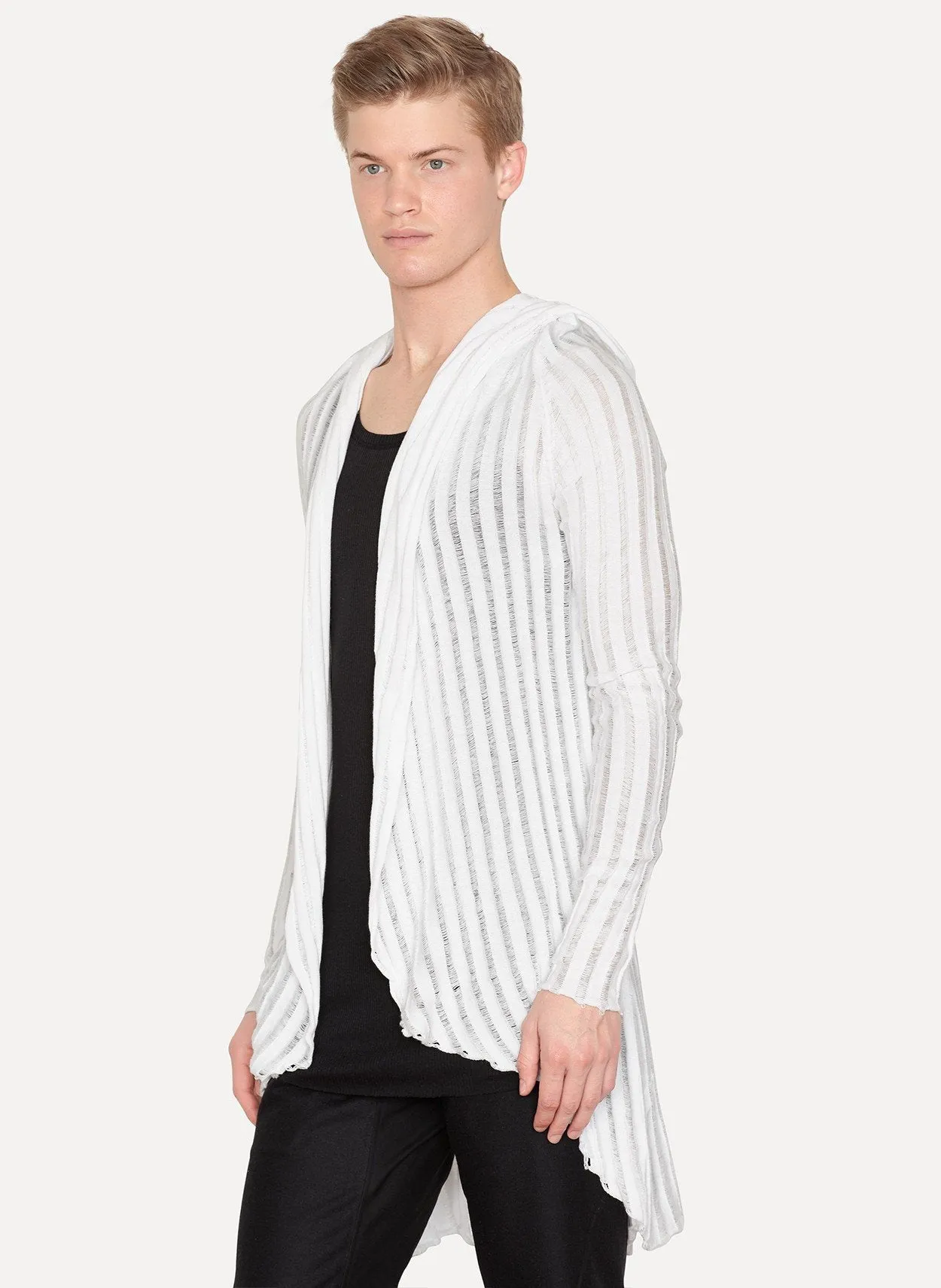 White Columnar Cardi