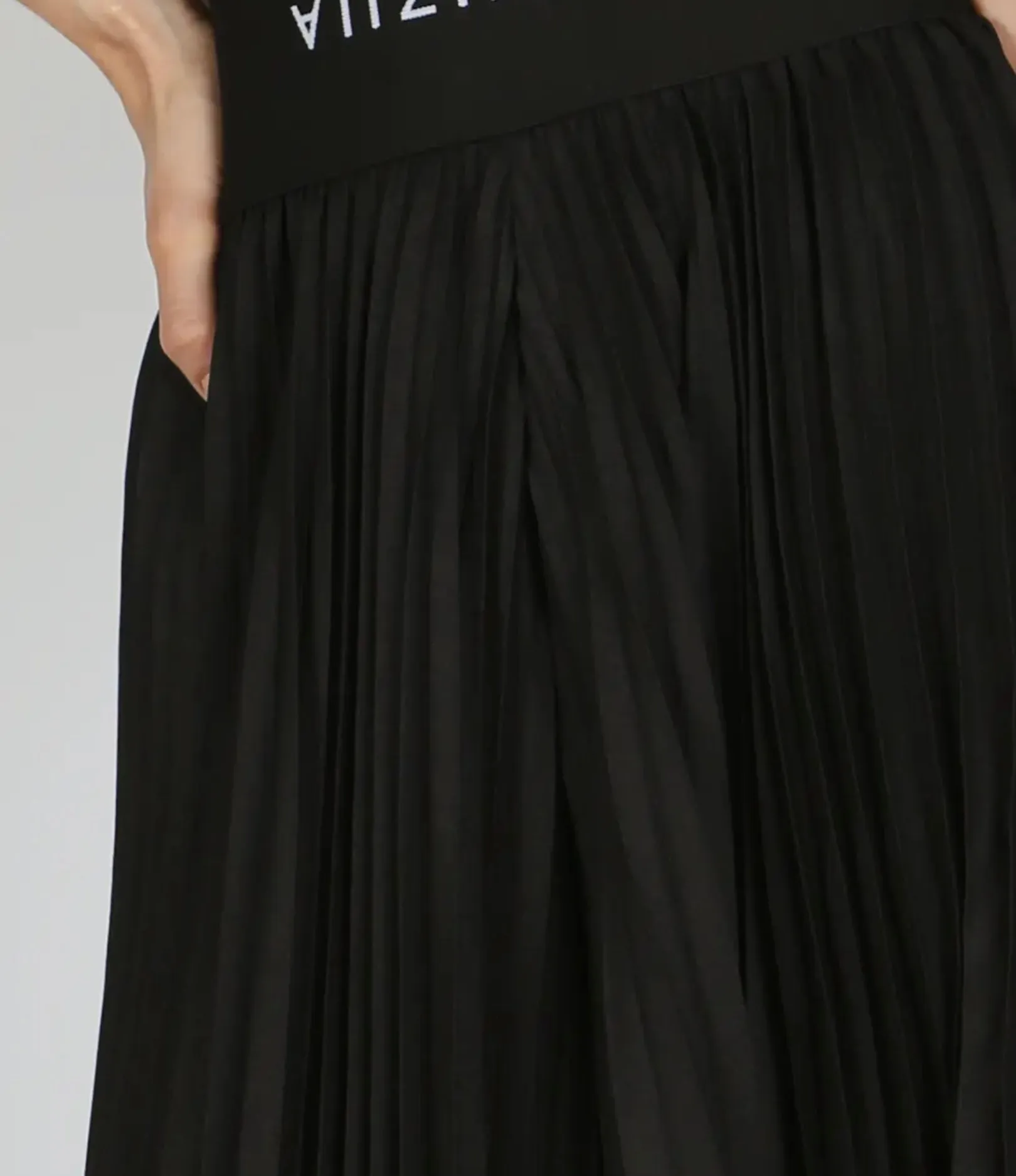 Wide Leg Black Pleated Pants