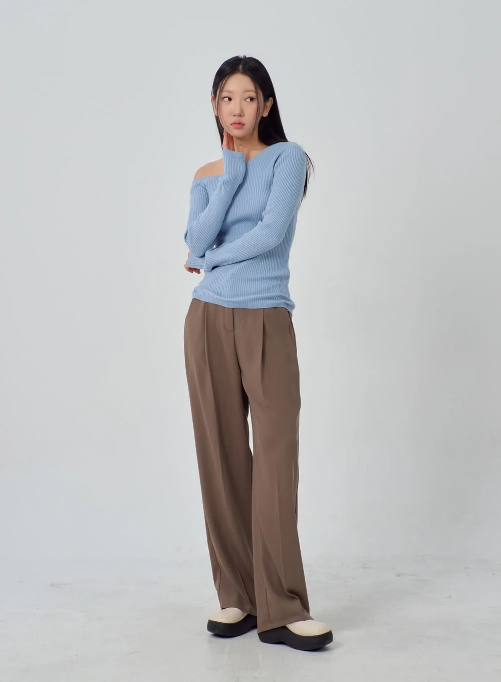 Wide Leg Tailored Pants IM315