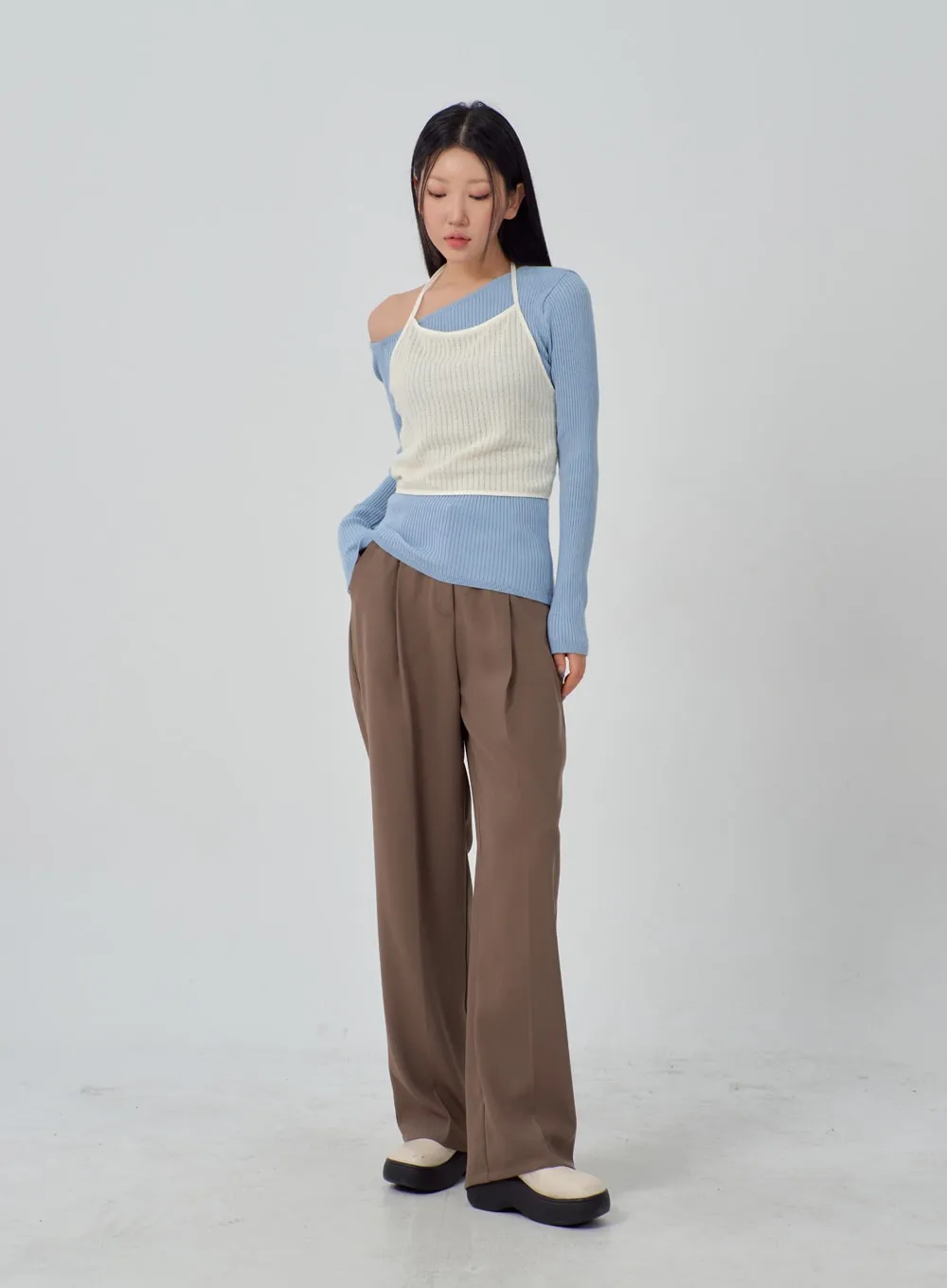 Wide Leg Tailored Pants IM315