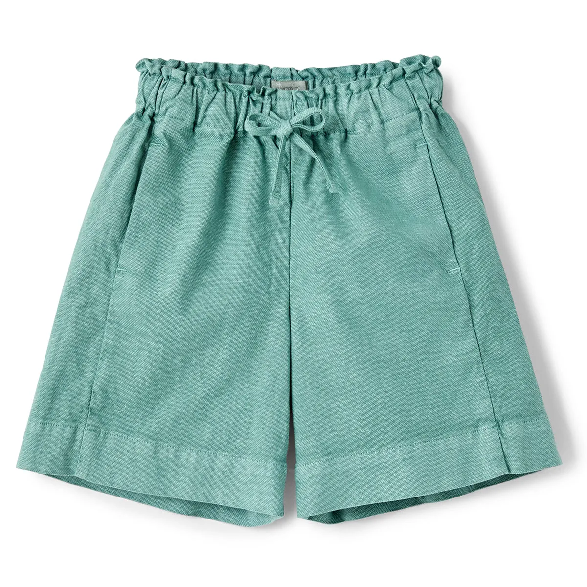 Wide-Leg Teal Bermuda Shorts  - FINAL SALE