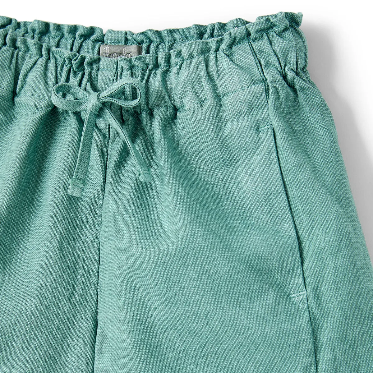 Wide-Leg Teal Bermuda Shorts  - FINAL SALE