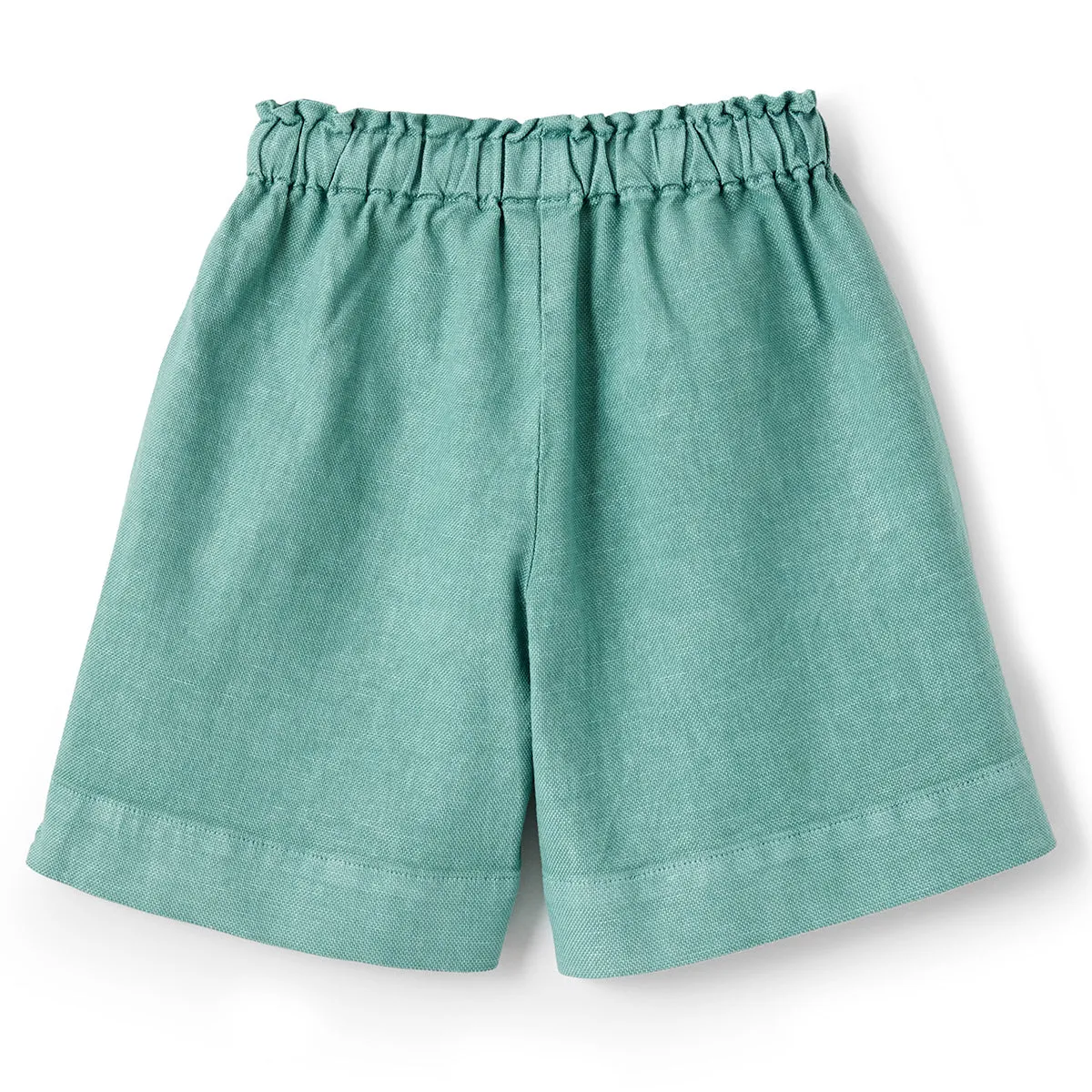 Wide-Leg Teal Bermuda Shorts  - FINAL SALE