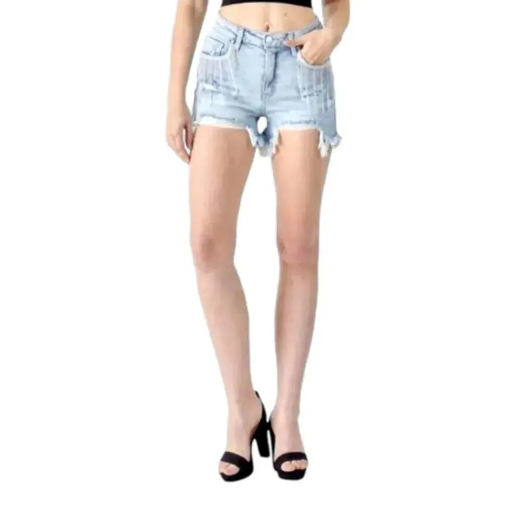 Y2k wide-leg women's jean shorts