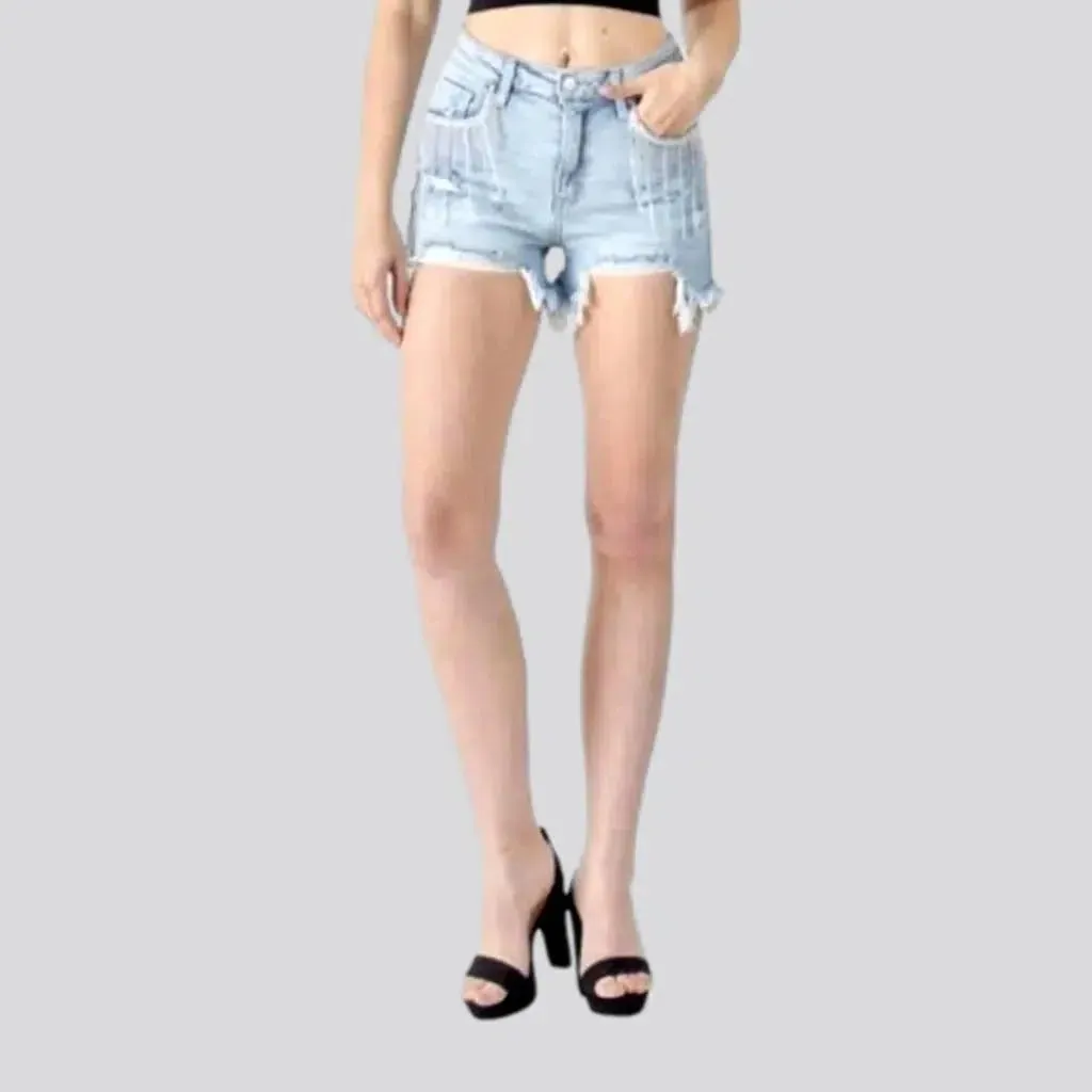 Y2k wide-leg women's jean shorts