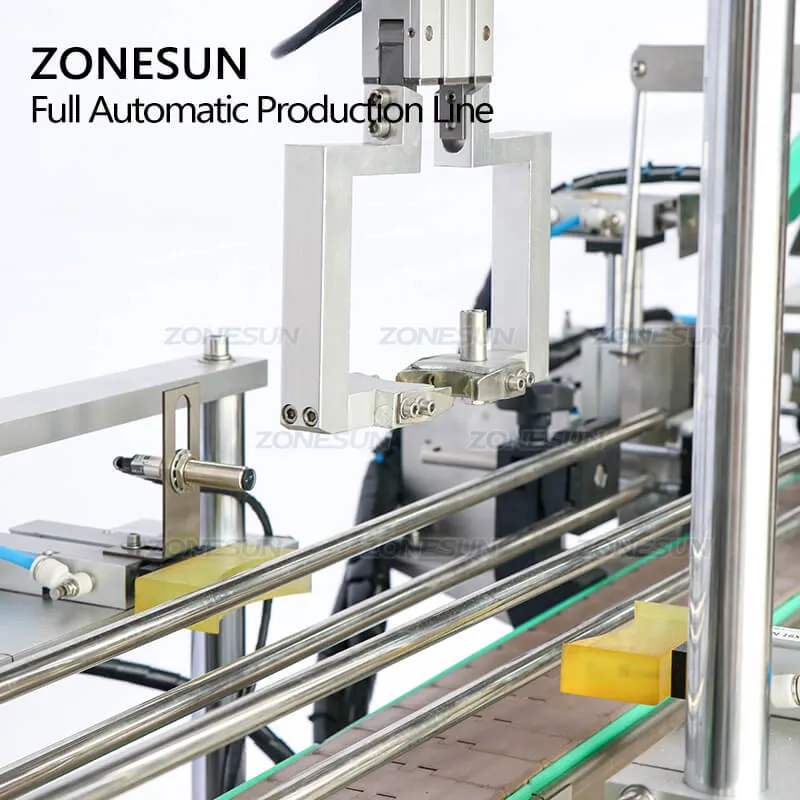 ZS-FAL180A9 Automatic 4 Heads Servo Motor Plastic Liquor Wine Juice Drinks Irregular Bottle Filling Capping Machine Production Line