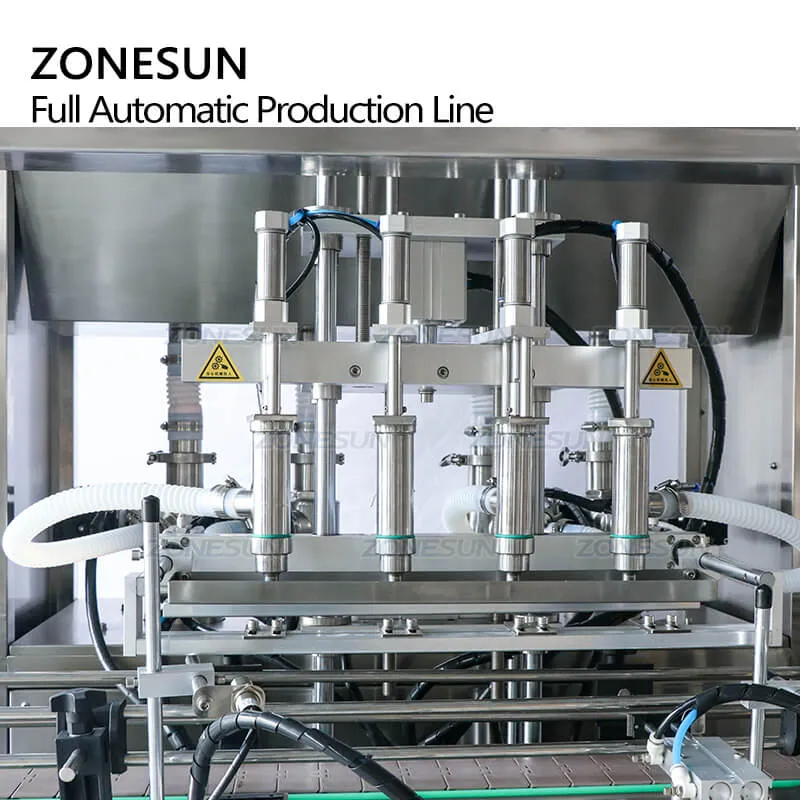 ZS-FAL180A9 Automatic 4 Heads Servo Motor Plastic Liquor Wine Juice Drinks Irregular Bottle Filling Capping Machine Production Line