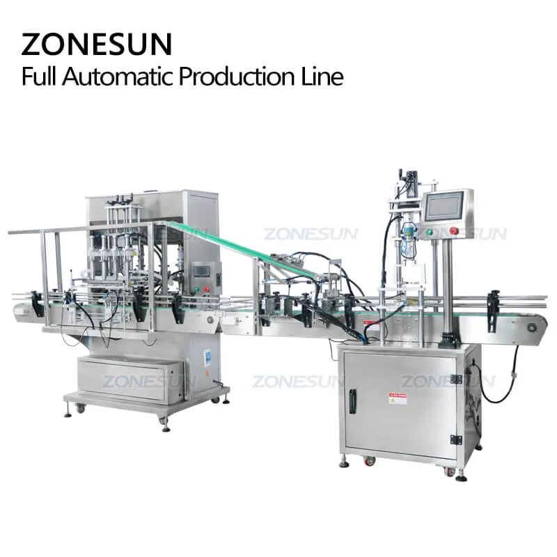 ZS-FAL180A9 Automatic 4 Heads Servo Motor Plastic Liquor Wine Juice Drinks Irregular Bottle Filling Capping Machine Production Line